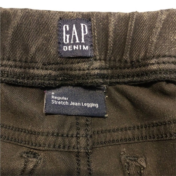 Gap Denim Girl Stretch Jegging SZ 8 Regular Black DistressWash Pull On Easy Off - Picture 6 of 9